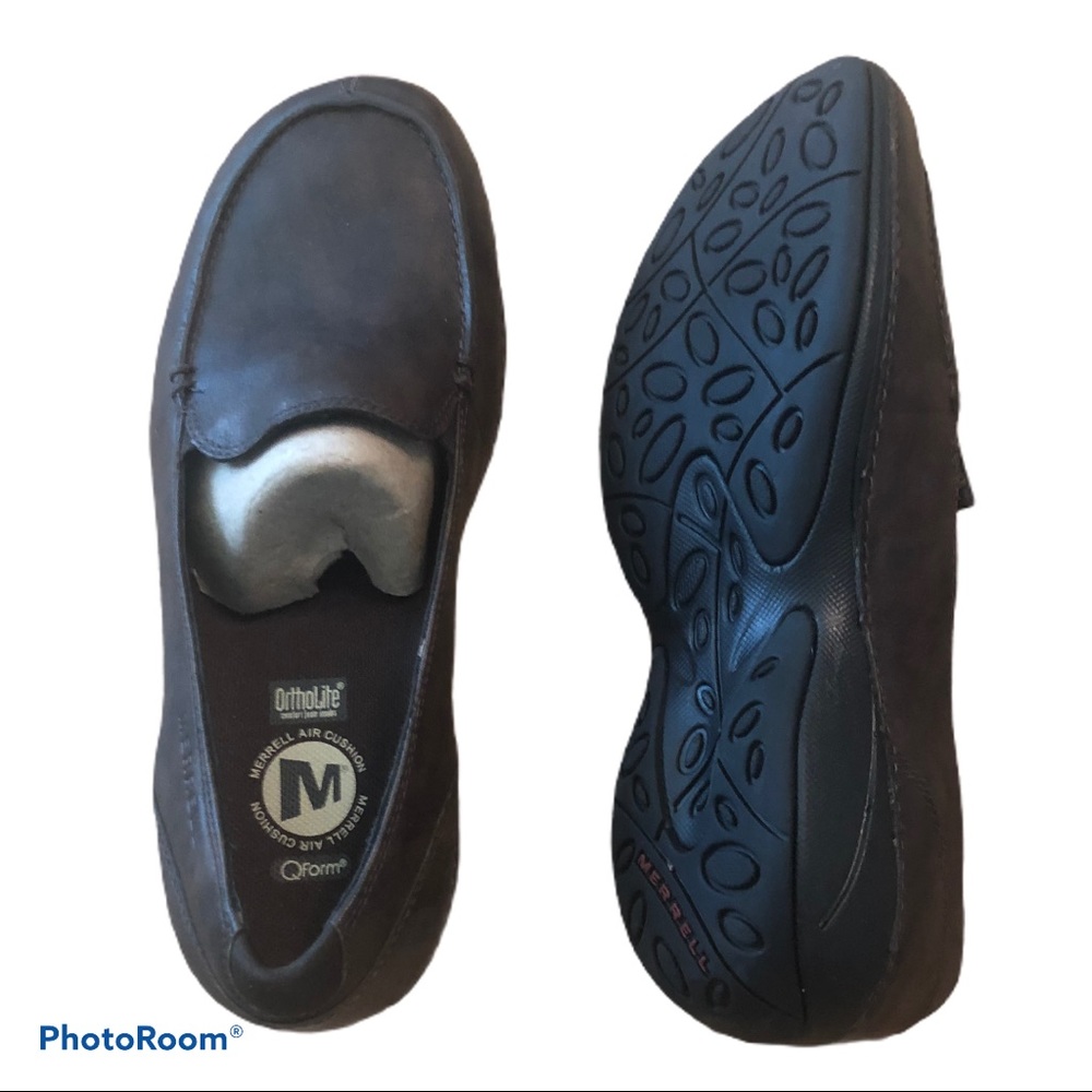Merrell Ortholite Parma Brown Leather Loafer Flats